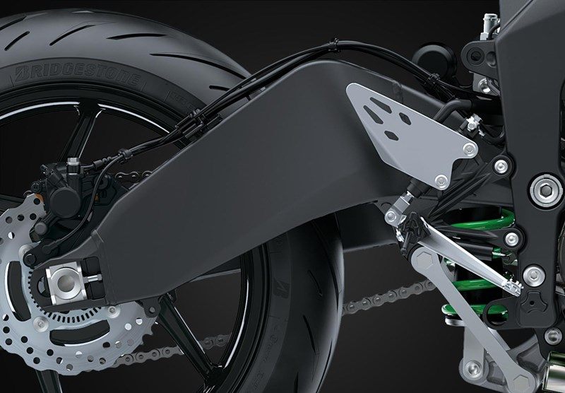 На зображенні підвіска мотоциклу Kawasaki Ninja 